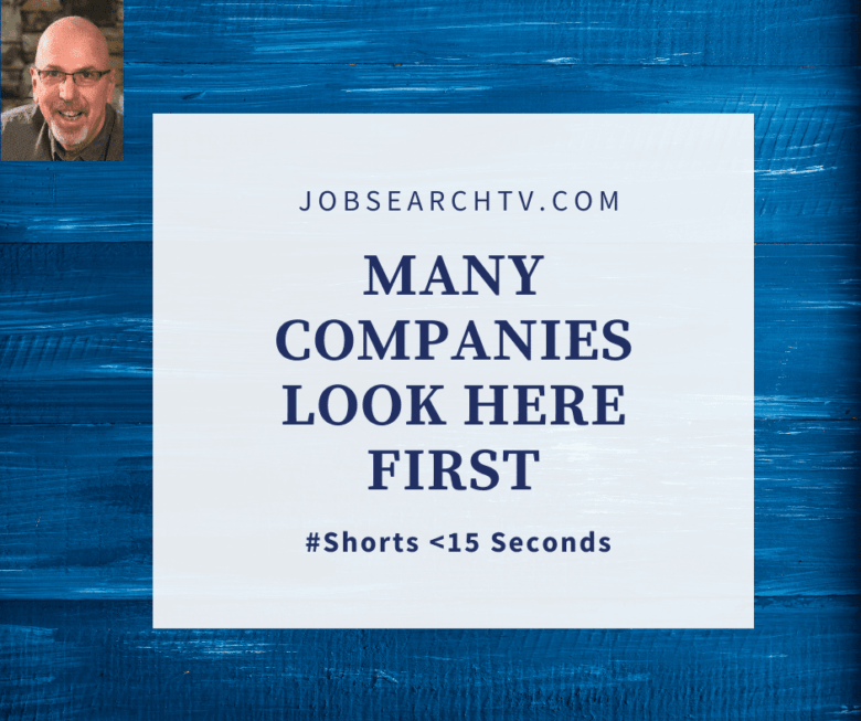 Many Recruiters Will Look Here First #shorts Many Recruiters Will Look Here First #shorts